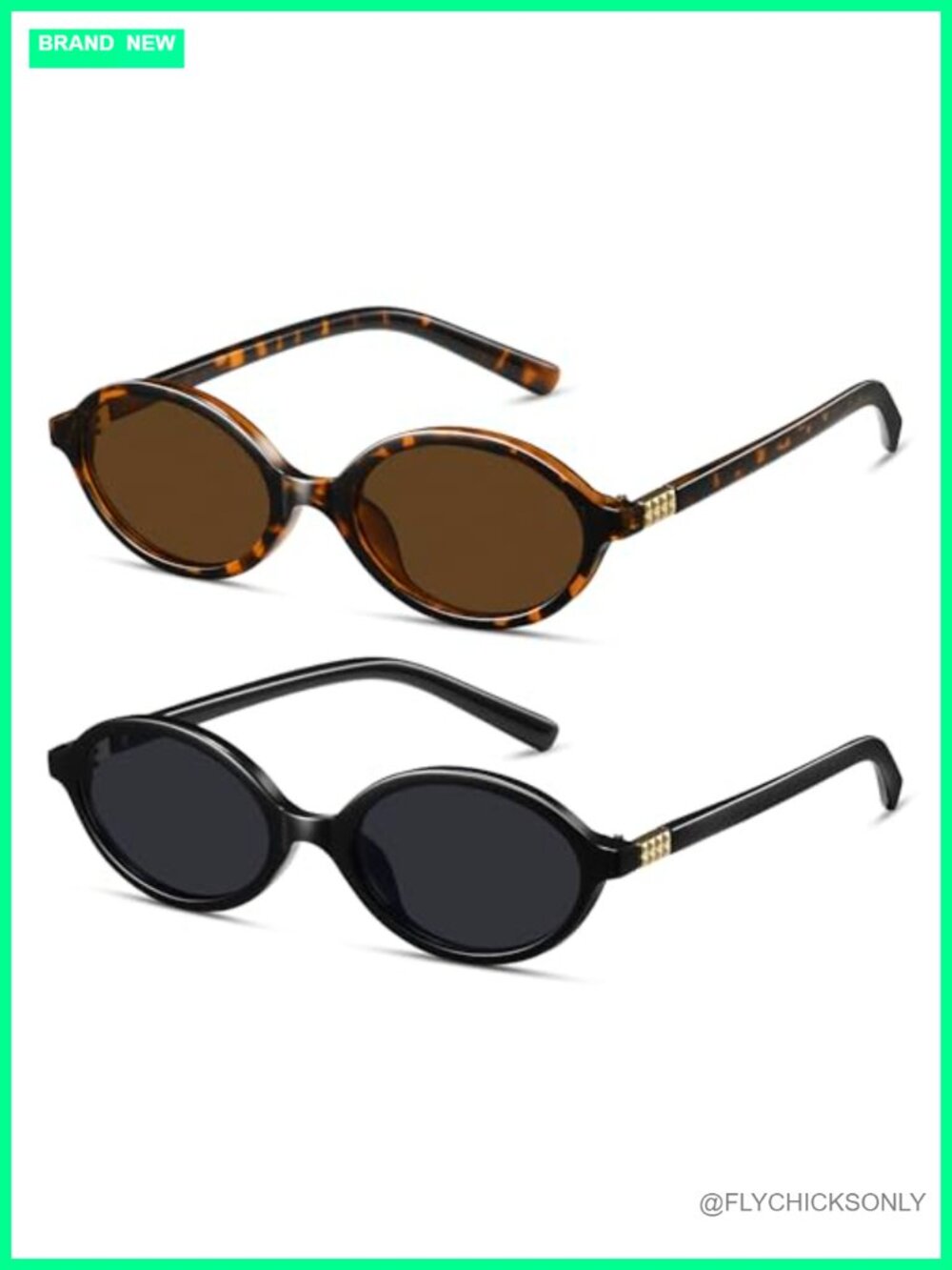 Retro Oval Sunglasses Vintage 90s Y2K Trendy UV400